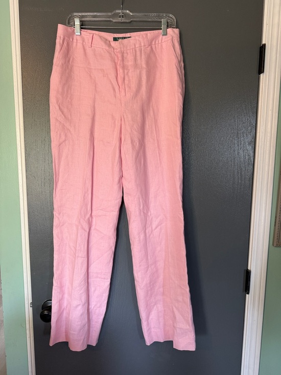 Ralph Lauren Pants - Ralph Lauren Pink Linen Straight Pants